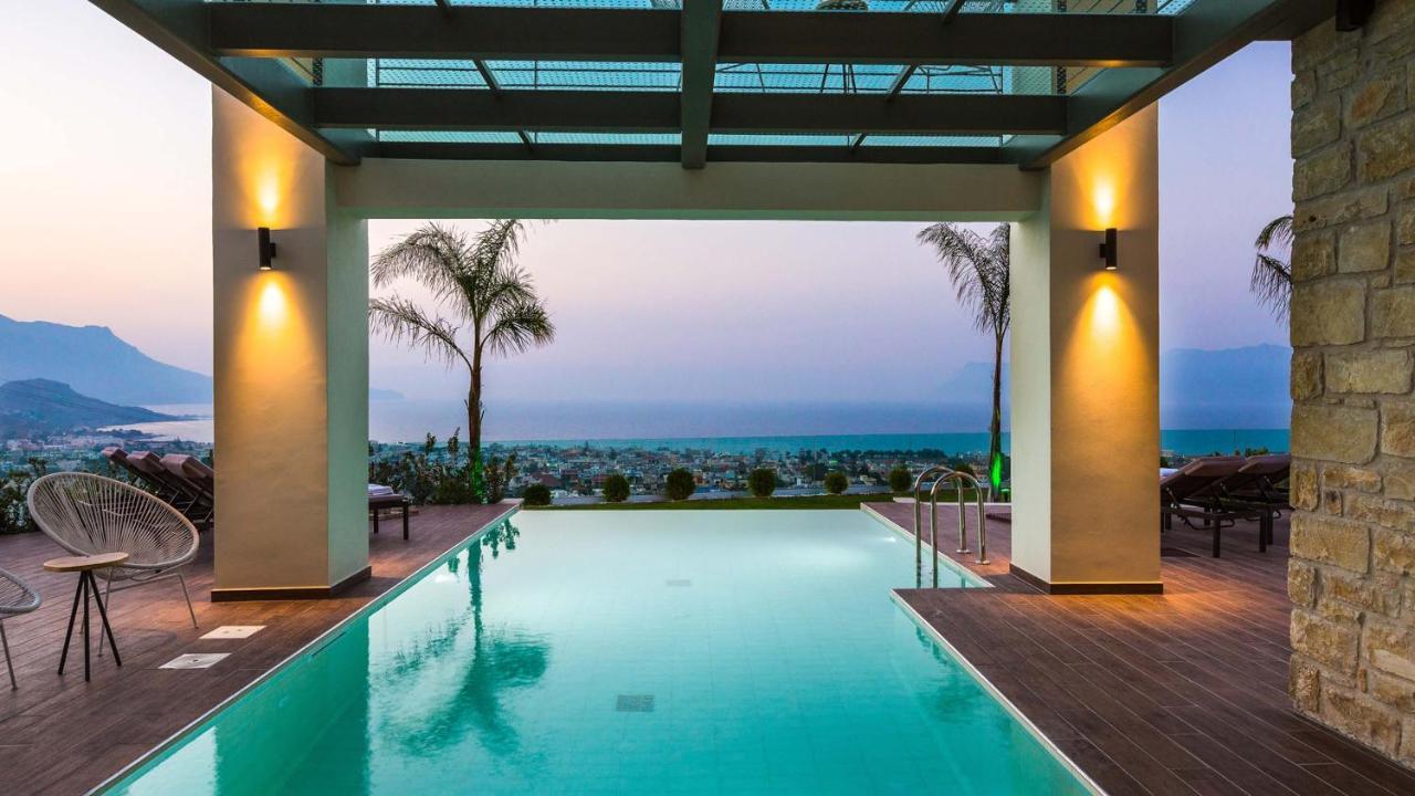 Villa Emilia I Luxury, Amazing Seaview, Next To The Town Kíssamos Zewnętrze zdjęcie