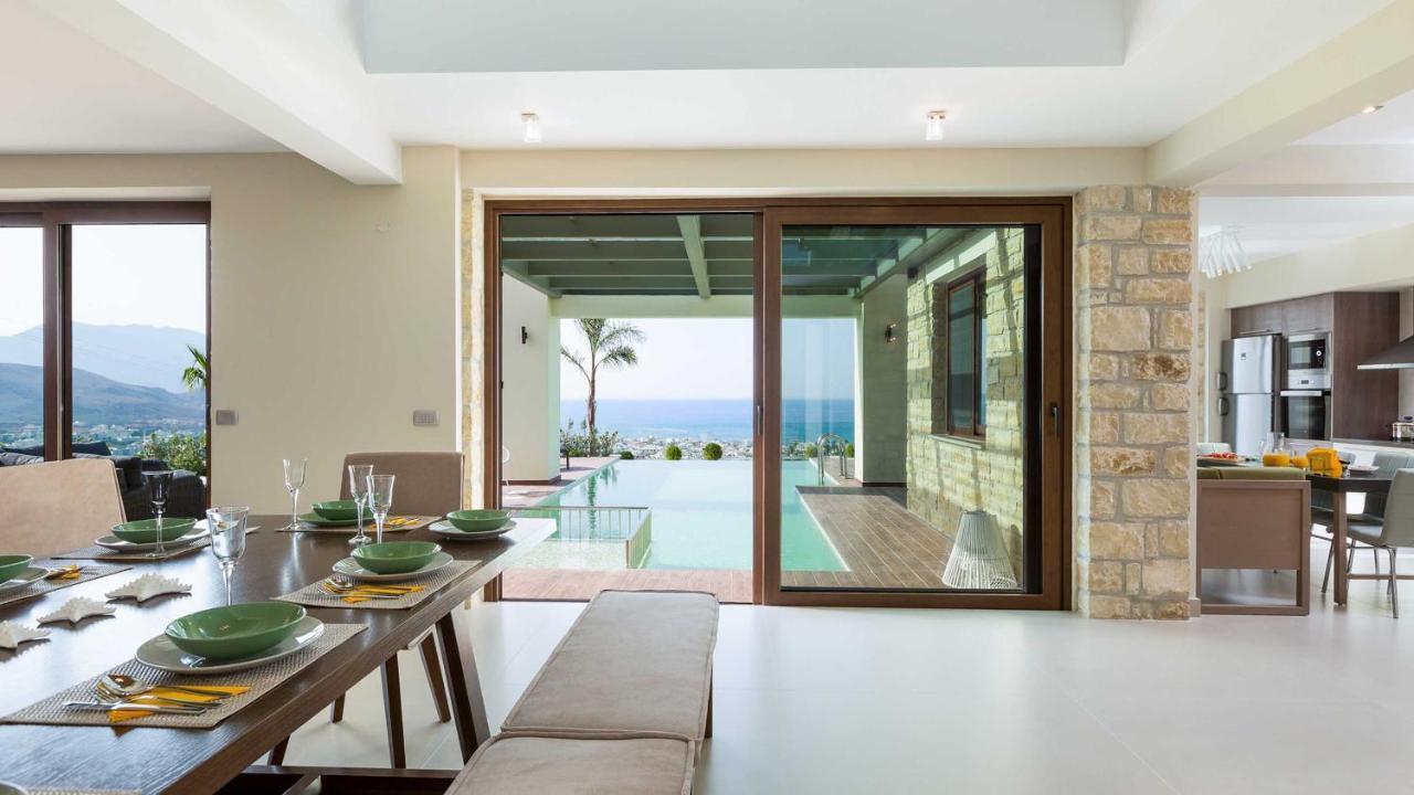 Villa Emilia I Luxury, Amazing Seaview, Next To The Town Kíssamos Zewnętrze zdjęcie