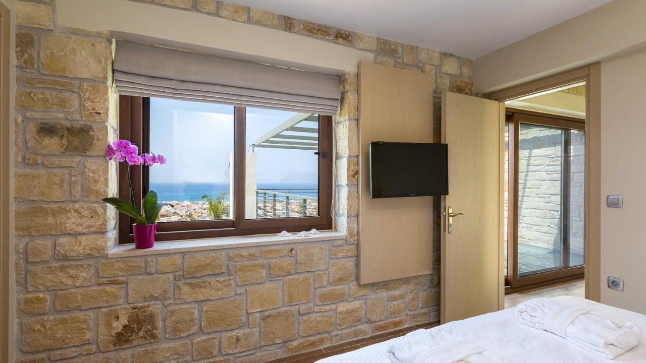 Villa Emilia I Luxury, Amazing Seaview, Next To The Town Kíssamos Zewnętrze zdjęcie