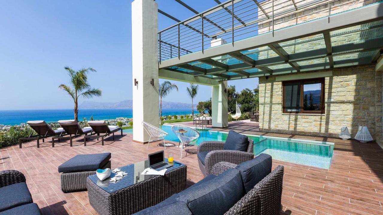 Villa Emilia I Luxury, Amazing Seaview, Next To The Town Kíssamos Zewnętrze zdjęcie