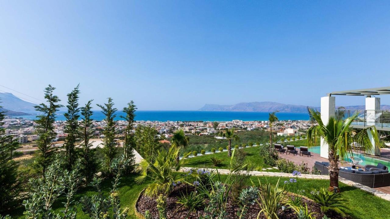 Villa Emilia I Luxury, Amazing Seaview, Next To The Town Kíssamos Zewnętrze zdjęcie